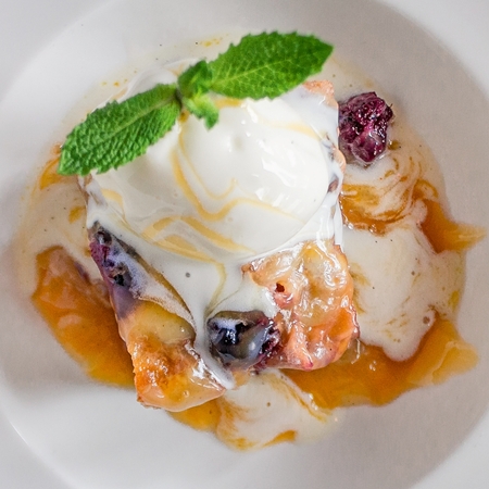 Seasonal Bread Pudding a la mode